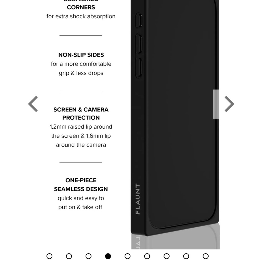 Flaunt square Black Phone Case with Camera Protection- excellent condition